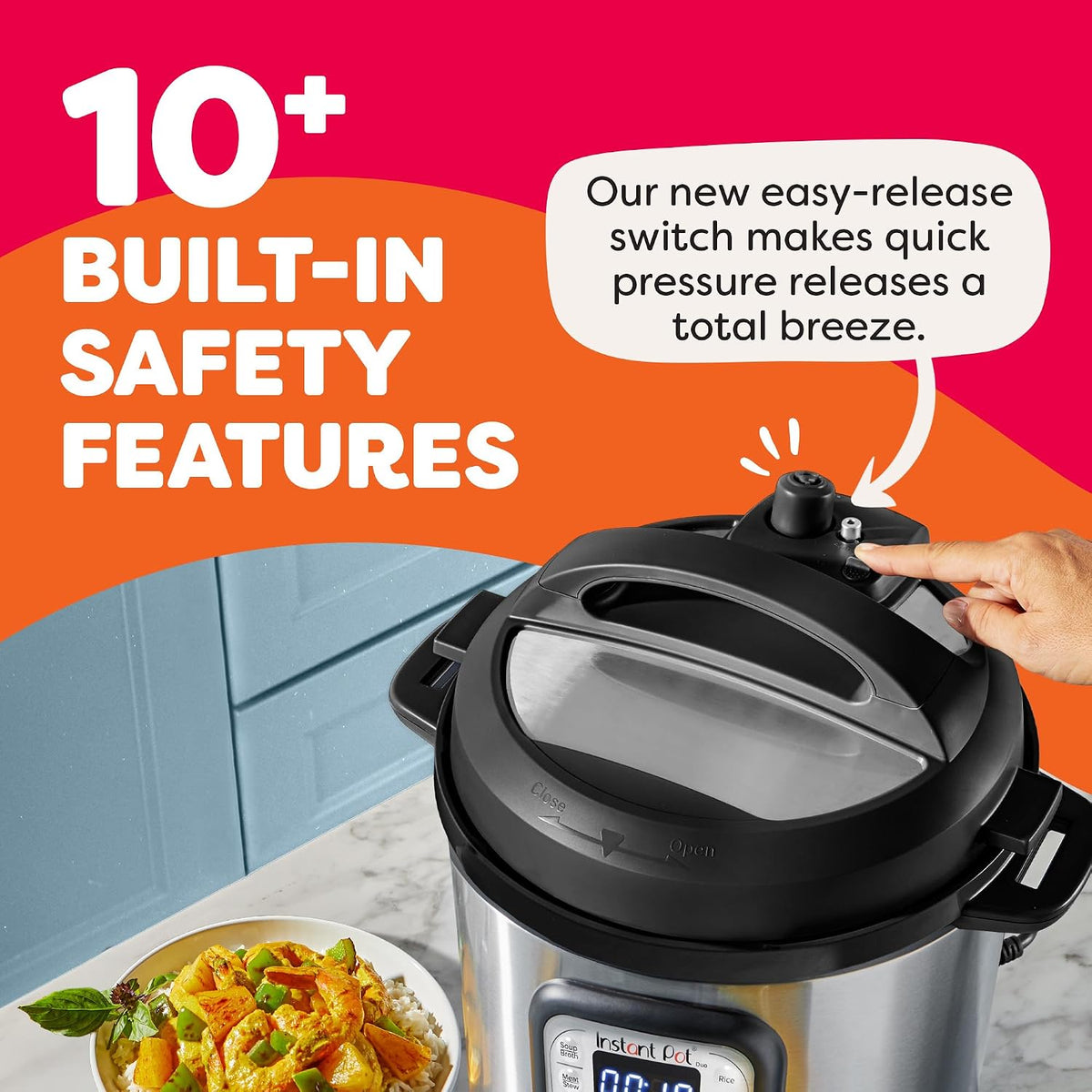 Instant Pot Duo 7-em-1 Panela Elétrica Multifunções 5,7 L Aço Inoxidável