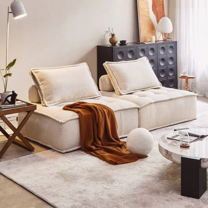 Sofá Modular de Tecido Estilo Italiano para Sala de Estar