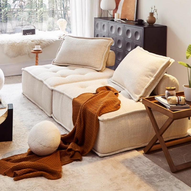 Sofá Modular de Tecido Estilo Italiano para Sala de Estar