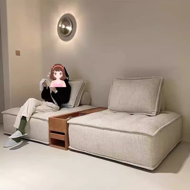 Sofá Modular de Tecido Estilo Italiano para Sala de Estar