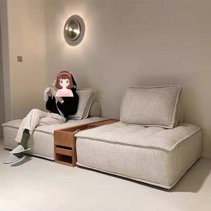 Sofá Modular de Tecido Estilo Italiano para Sala de Estar