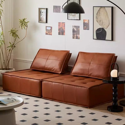 Sofá Modular de Tecido Estilo Italiano para Sala de Estar